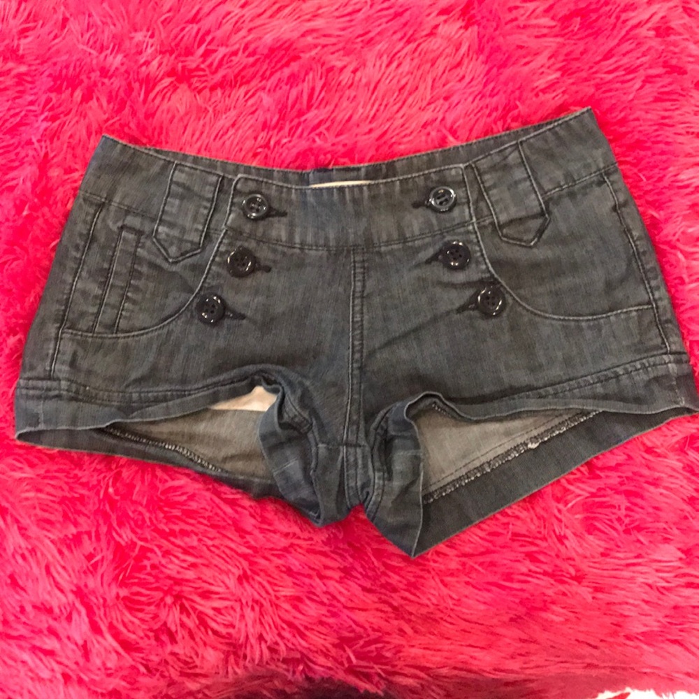 Button front shorts